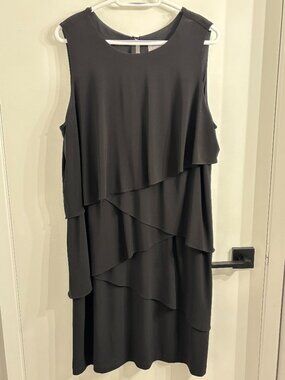 Laura Plus Black Ruffled Cocktail Dress